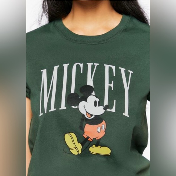 Forever 21 Mickey Mouse Graphic Tee - Green, Size S - Picture 8 of 8